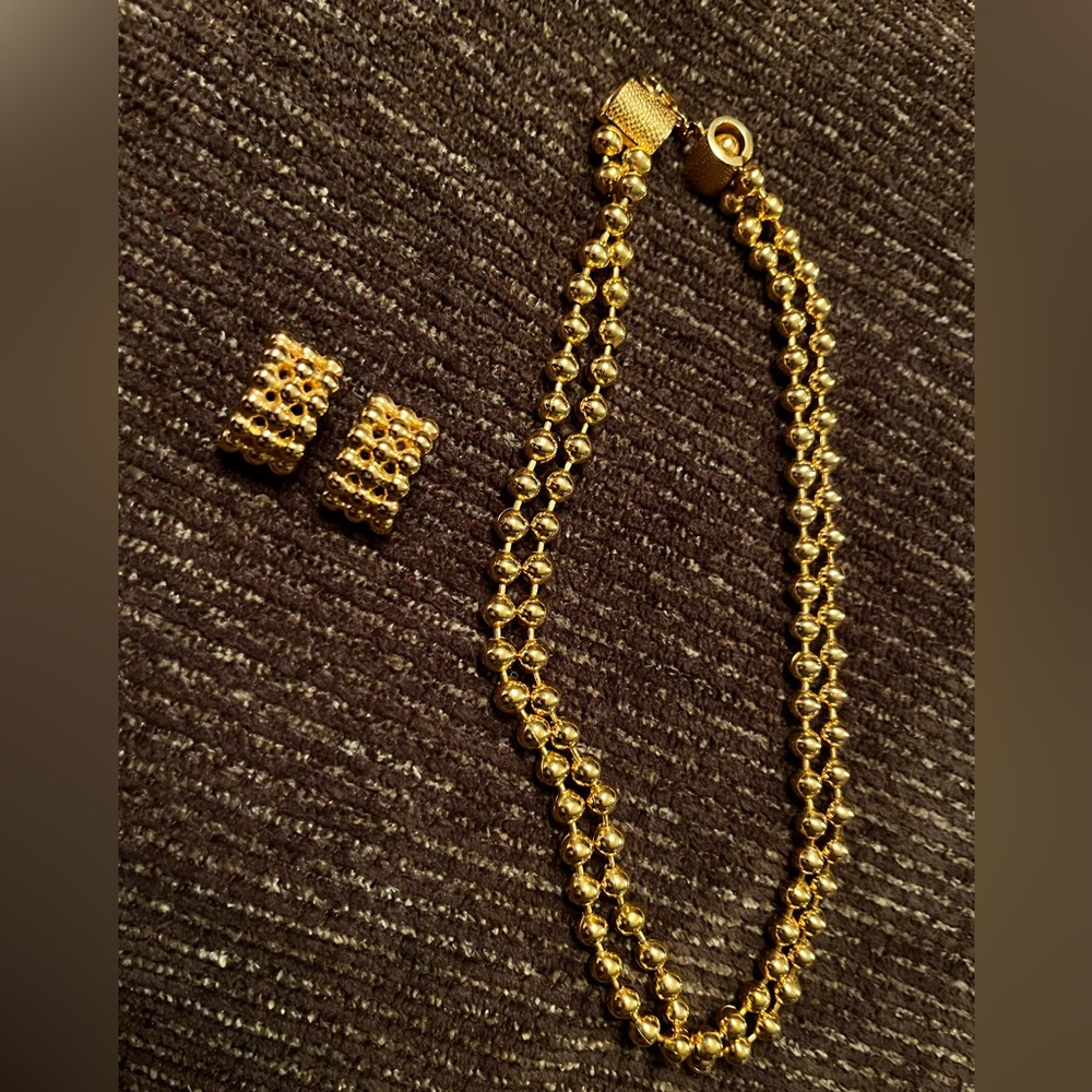 Christian Dior Vintage necklace & earring set
